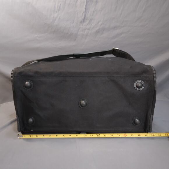 Vintage Rexford Ricardo Beverly Hills Black Canvas Carry On Duffel Bag Tote GUC - Picture 5 of 8